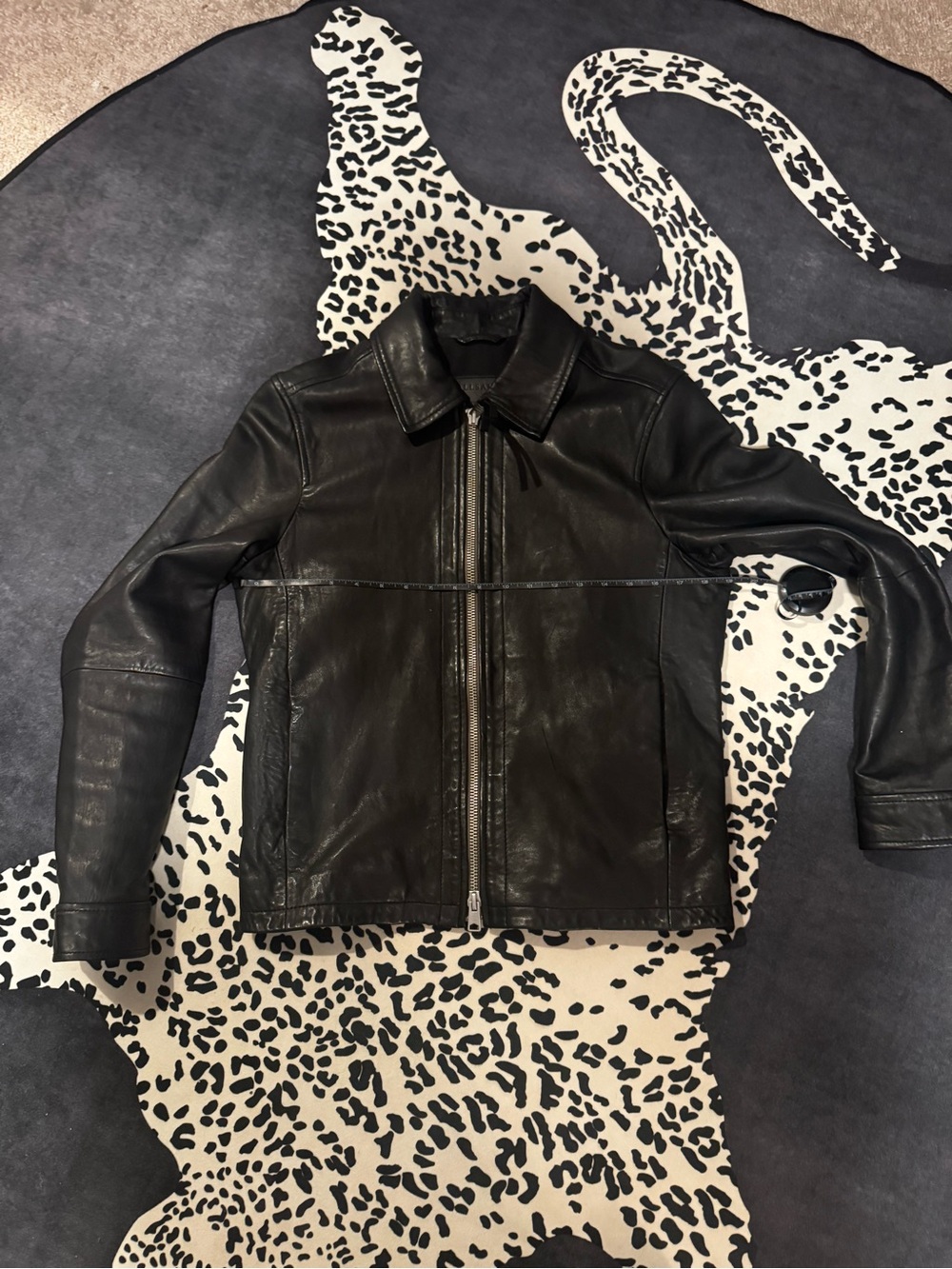 AllSaints Erol black leather jacket